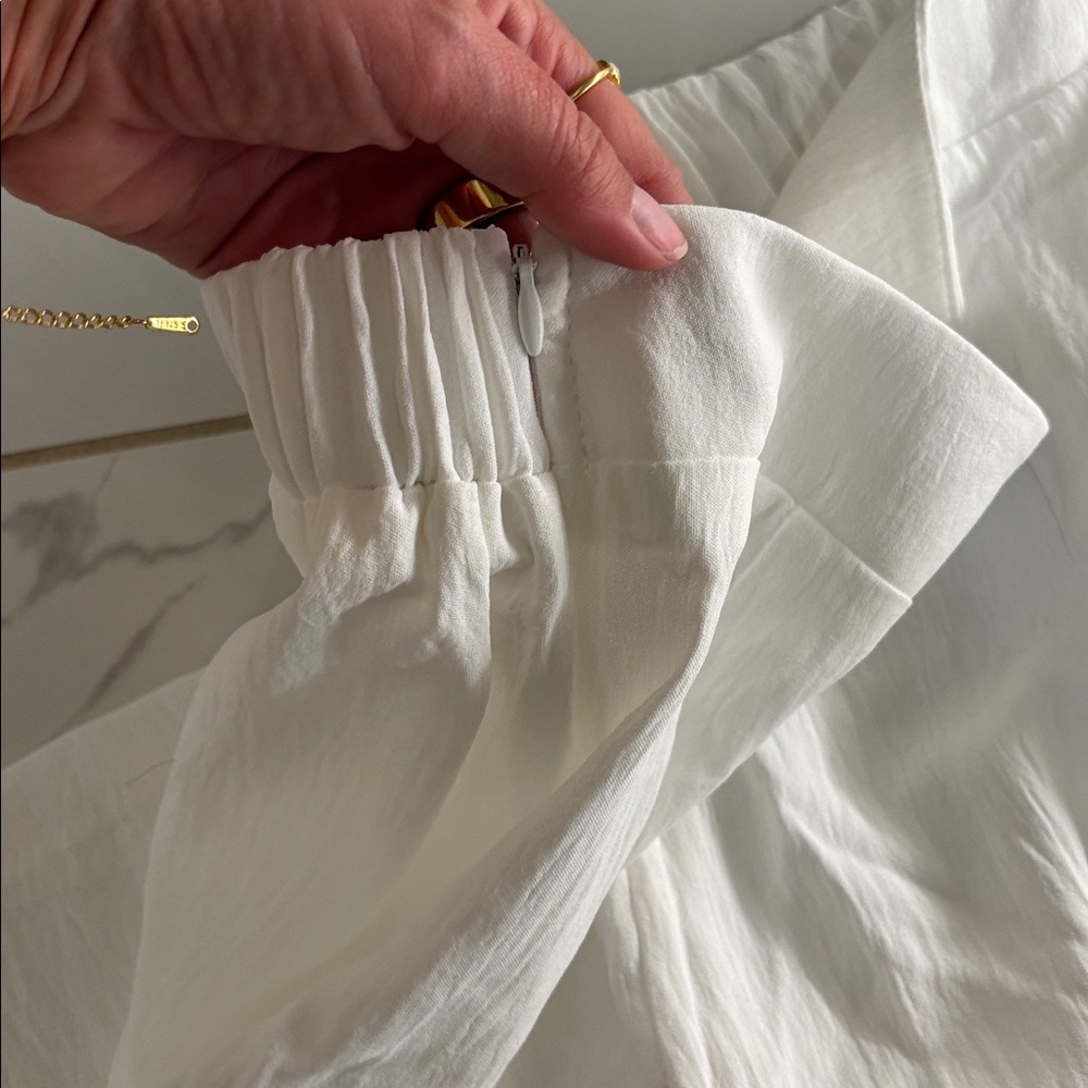 White Textured Pants - Picture 3 of 3